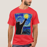 Starry Night Cat Van Gogh Cat Cat Lover Cat Mom Ca