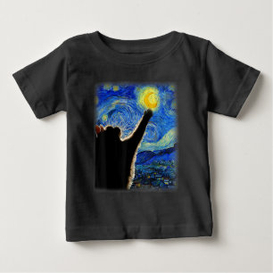 Starry Night Cat, Van Gogh Cat Lover Cat Dad Mom T Baby T-Shirt