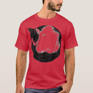 Starry Night Cat Womens cute Kitten Cat  T-Shirt