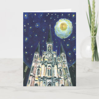 Starry Night Cathedral Card