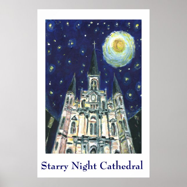 Starry Night Cathedral Poster (Front)