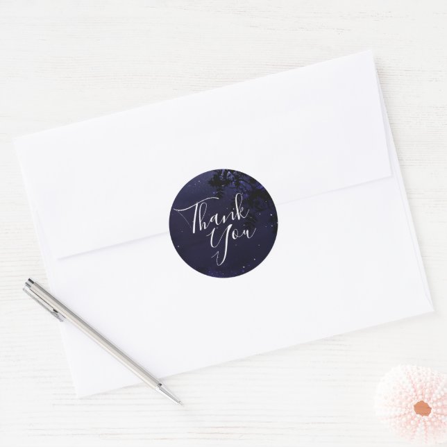 Starry Night Celestial Save the Date Sticker (Envelope)