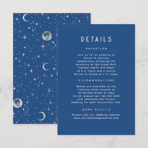 Starry Night Celestial Wedding Details Enclosure Card
