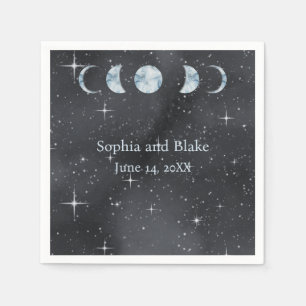 Starry Night Celestial Wedding Napkins