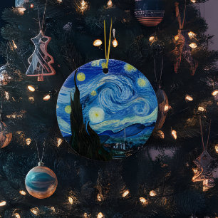 Starry Night Ceramic Art Ornament