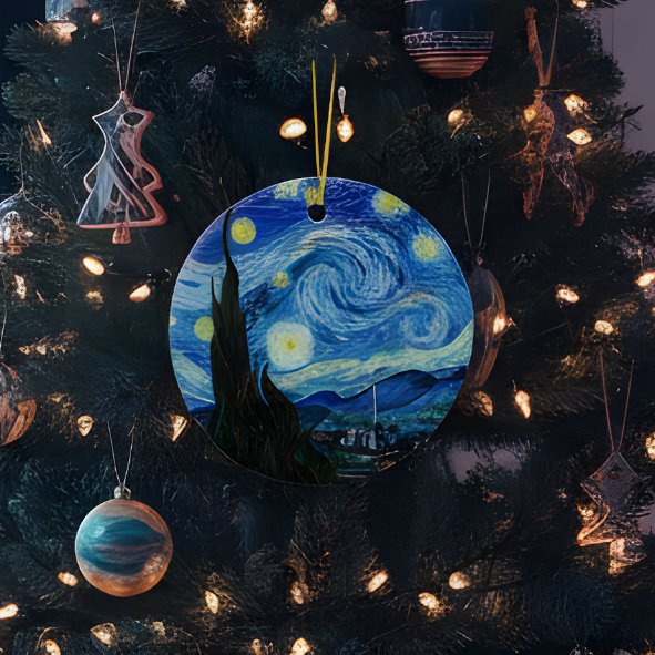Starry Night Ceramic Art Ornament (Creator Uploaded)