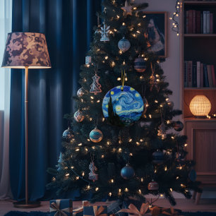 Starry Night Ceramic Art Ornament