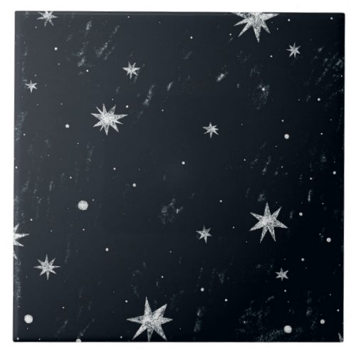 Starry Night Ceramic Tile