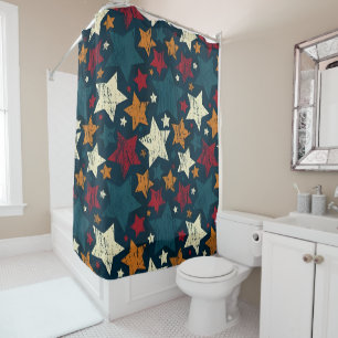 Starry Night Chaos Shower Curtain
