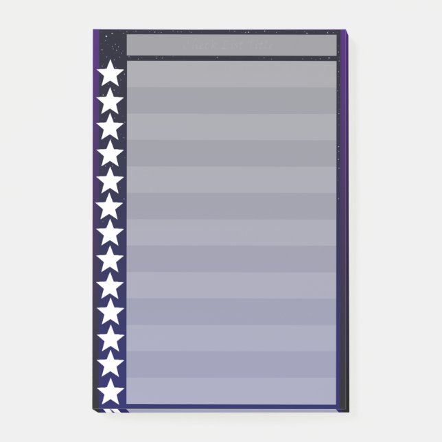 Starry Night Check List Post-it Notes (Front)