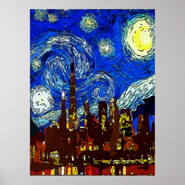 Starry Night Chicago Poster (Front)