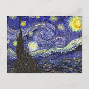 Starry Night Christmas, Holiday Postcard
