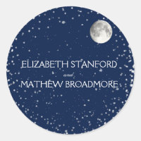Starry Night Classic Round Sticker