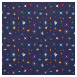Starry Night Colorful Pattern Fabric