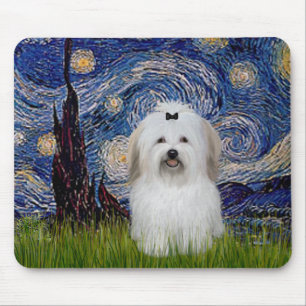Starry Night - Coton de Tulear 2 Mouse Pad