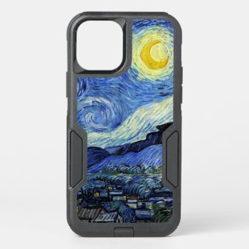 Starry Night Crescent Moon Van Gogh Otterbox Iphon Otterbox Commuter Iphone 12 Pro Case by mangomoonstudio at Zazzle