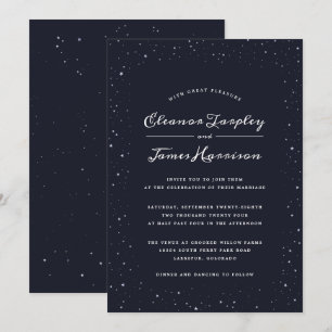 Starry Night Customizable Color Wedding Invitation