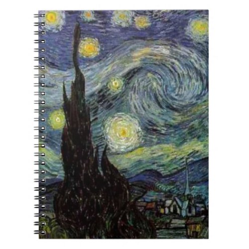 Starry Night Detail by van Gogh Note Book