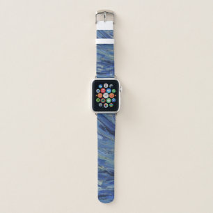 "Starry Night" detail closeup by Van Gogh Apple Watch Band