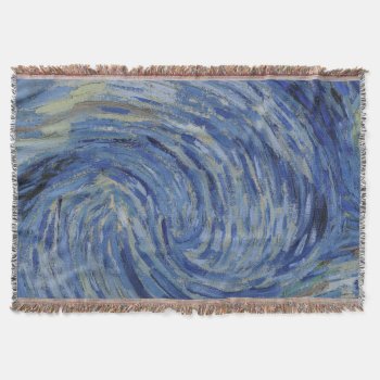"starry Night" Detail Closeup By Van Gogh Throw Blanket by decodesigns at Zazzle