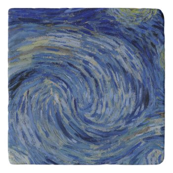 "starry Night" Detail Closeup By Van Gogh Trivet by decodesigns at Zazzle