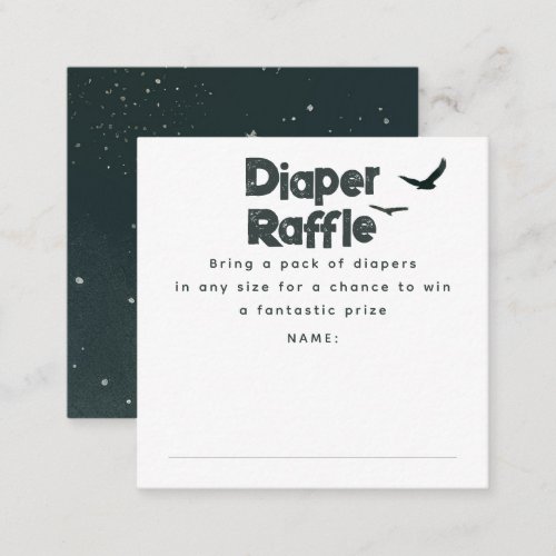 Starry Night Diaper Raffle Baby Shower Tickets Enclosure Card