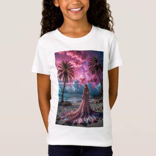 Starry Night Dreams Serenity by the Seashore T_Shirt