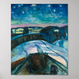 Starry Night | Edvard Munch | Poster