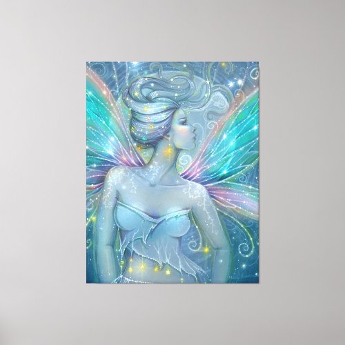 Starry Night Fairy Art by Molly Harrison Canvas Print