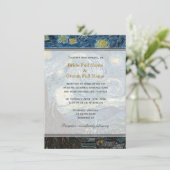Starry Night, famous fine art wedding invitation. Invitation (Standing Front)