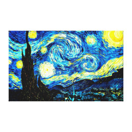 Starry Night, famous painting by Vincent van Gogh Canvas Print