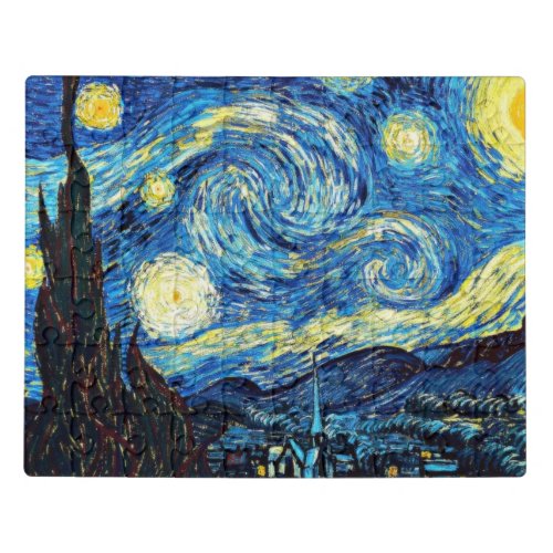 Starry Night famous van Gogh painting Jigsaw Puzzle