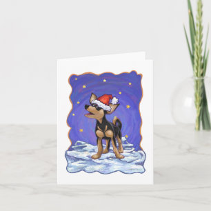 Starry Night Festive Chihuahua Holiday Card