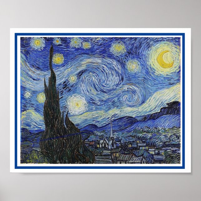Starry Night, Fine Art by Van Gogh Poster (Front)