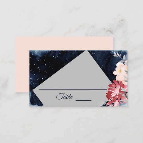 Starry Night Floral Wedding Place Card