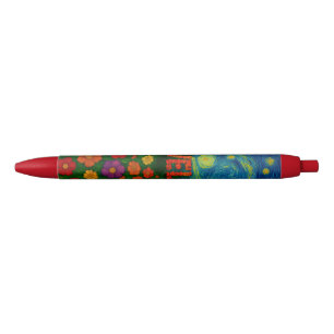 Starry Night Floral Welcome Artistic Design Pen