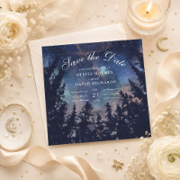 Starry Night Forest Celestial Save the Date