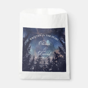 Starry Night Forest Wedding Favor Bag
