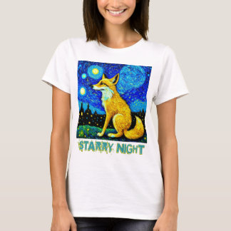Starry Night Fox T-Shirt