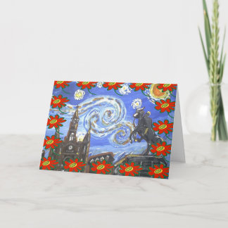 Starry Night French Quarter Christmas Holiday Card