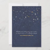 Starry Night Full Moon Wedding Invitation (Back)