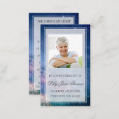 Starry Night Funeral Prayer Card | Loving Memory (Front/Back)
