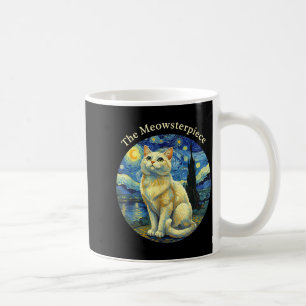 Starry Night Funny Cat The Meowsterece Van Gogh Hu Coffee Mug