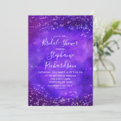 Starry Night Galaxy Bridal Shower Invitation (Standing Front)