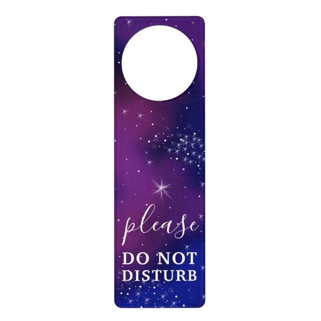 Starry Night Galaxy Professional Do Not Disturb Door Hanger (Front)