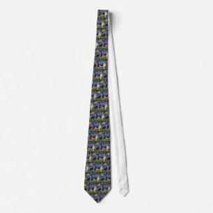 Starry Night - German Shepherd 13 Neck Tie
