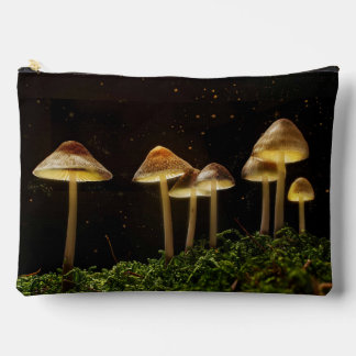 Starry Night Glowing Mushrooms Accessory Pouch