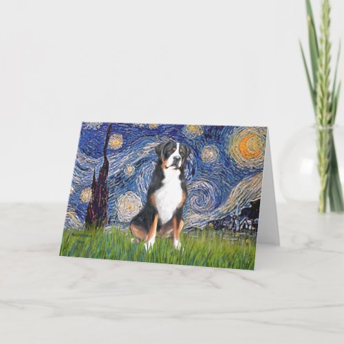 Starry Night_Greater Swiss Mountain Dog Card
