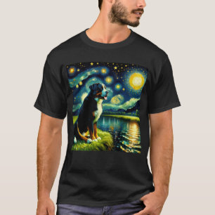 Starry Night Greater Swiss Mountain Dog Van Gogh T-Shirt