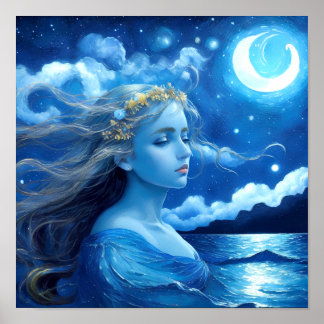 Starry Night 🌌 - Greek Goddess Fantasy Poster #11